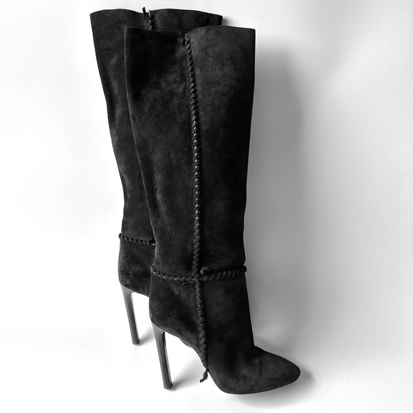 Saint Laurent Mica Suede Knee Boot - Picture 3 of 7